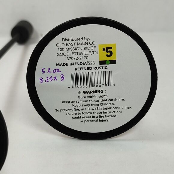 Lot of 2 Black Metal Candlesticks Candle Holders Minimalist Modern Taper Stand - Picture 10 of 11